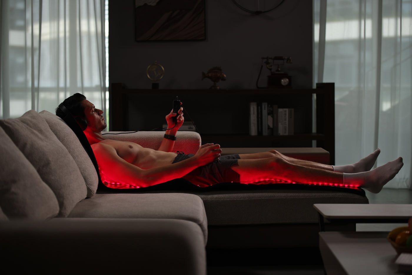 Rødlysmåtte med rødt og nærinfrarødt lys (650nm / 850nm) SINGLE