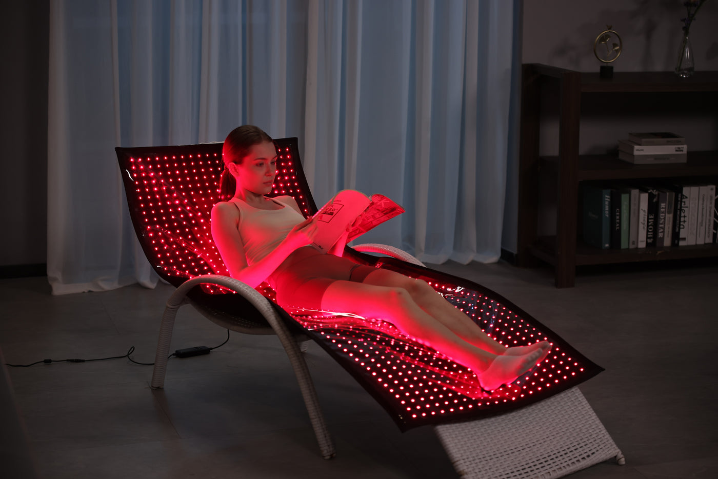 Rødlysmåtte med rødt og nærinfrarødt lys (650nm / 850nm) SINGLE