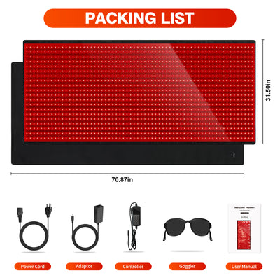 Rødlysmåtte med rødt og nærinfrarødt lys (650nm / 850nm) SINGLE