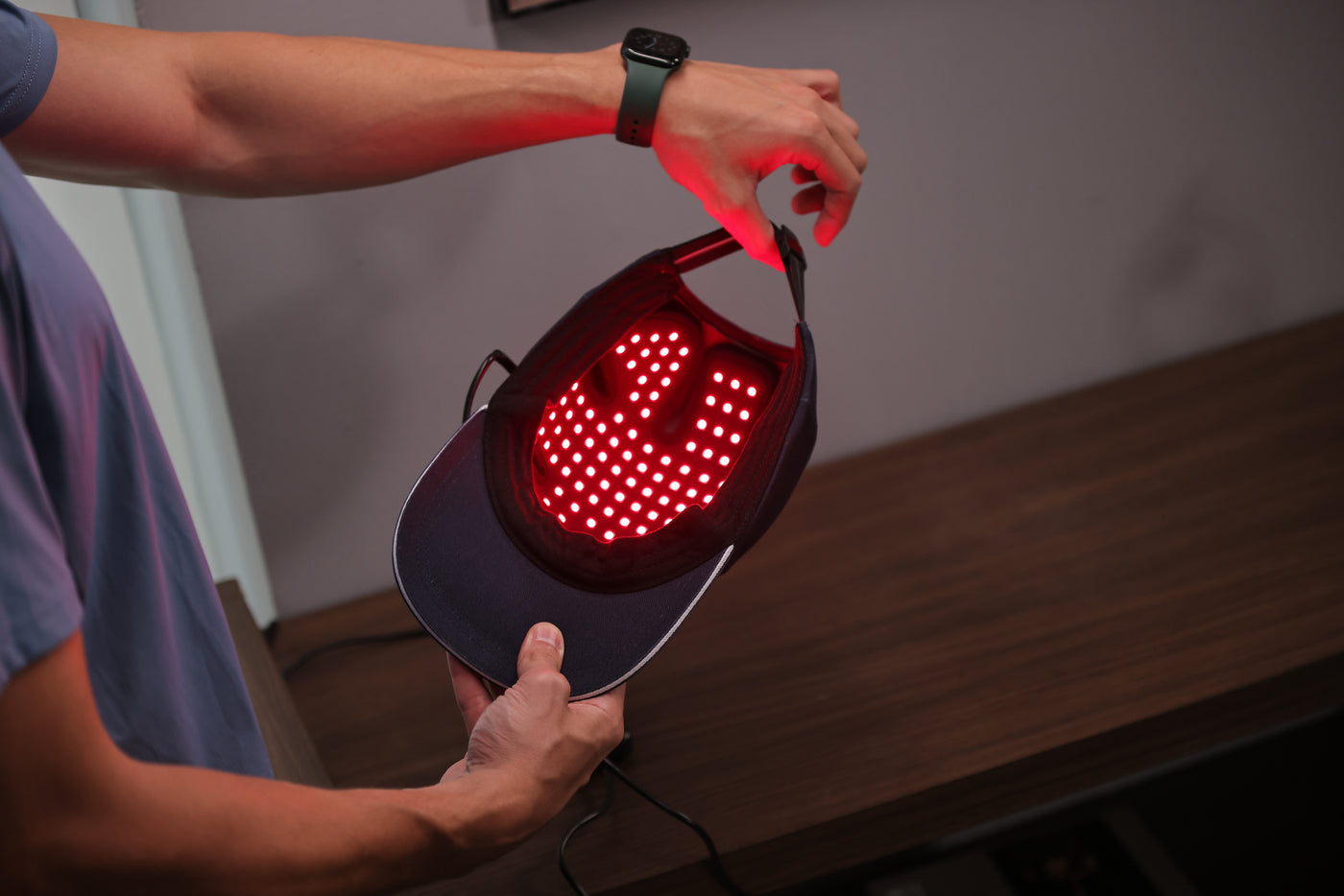 Rødlyskasket med rødt og nærinfrarødt lys