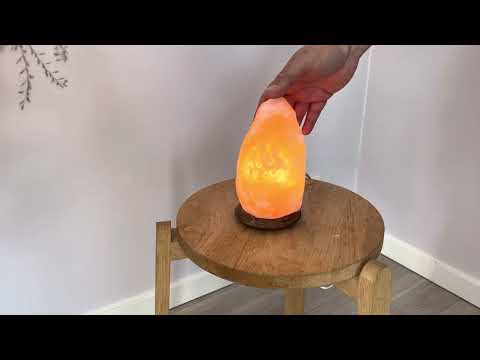 Himalaya saltlampe 2-3 kg med marmorfod Hvid